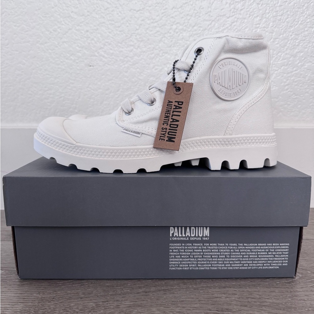 Palladium Off-White Canvas Boots
